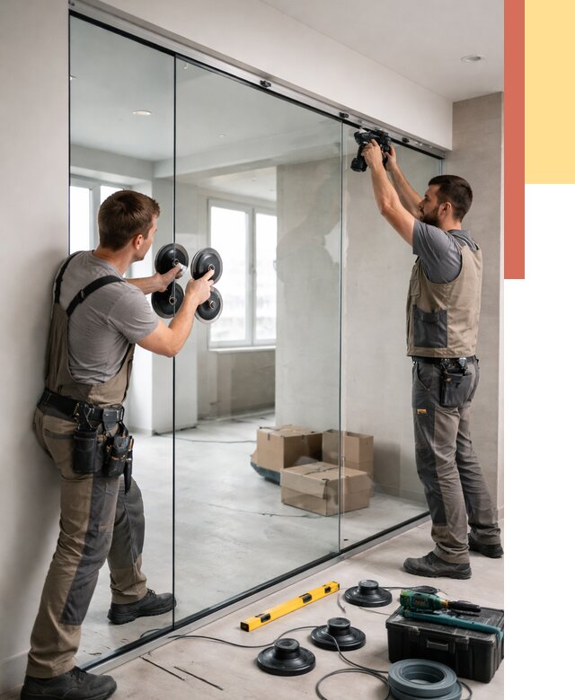 Монтаж стеклянных перегородок в Назарово от 6681 руб. | ОТДЕЛОЧНИК-Нрв