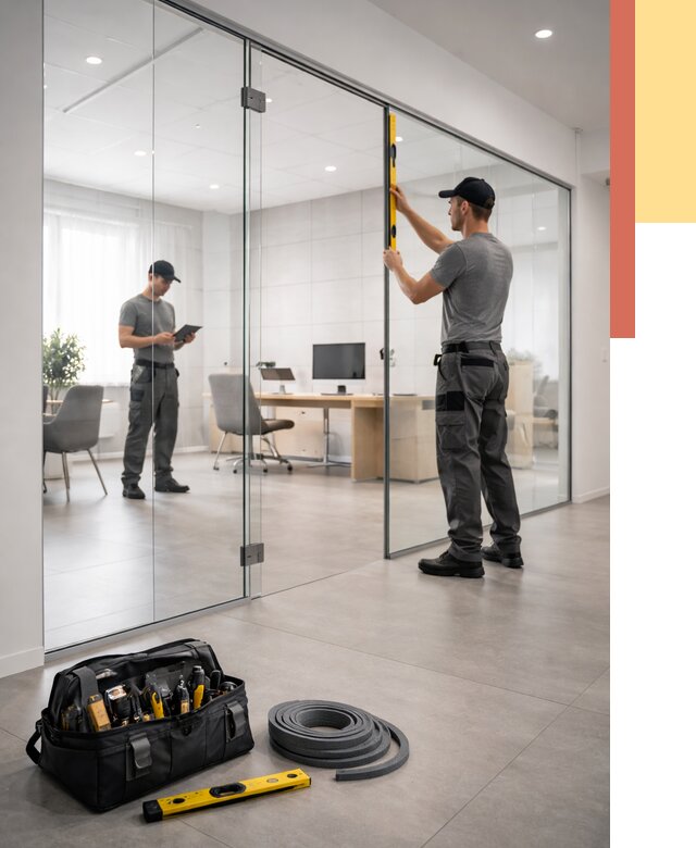 Цельностеклянные перегородки под ключ в Назарово от 9764 руб. — монтаж и цены | ОТДЕЛОЧНИК-Нрв