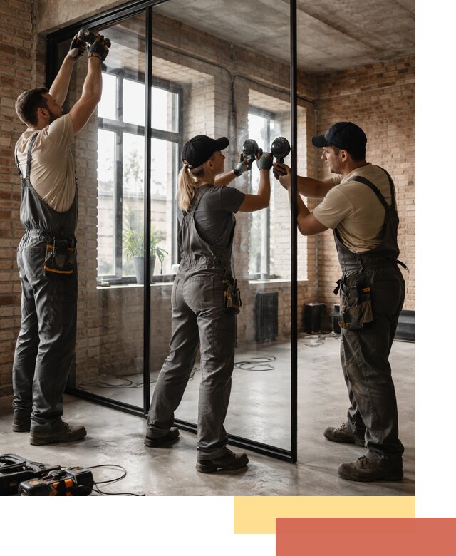 Стеклянные перегородки лофт — изготовление и монтаж в Назарово