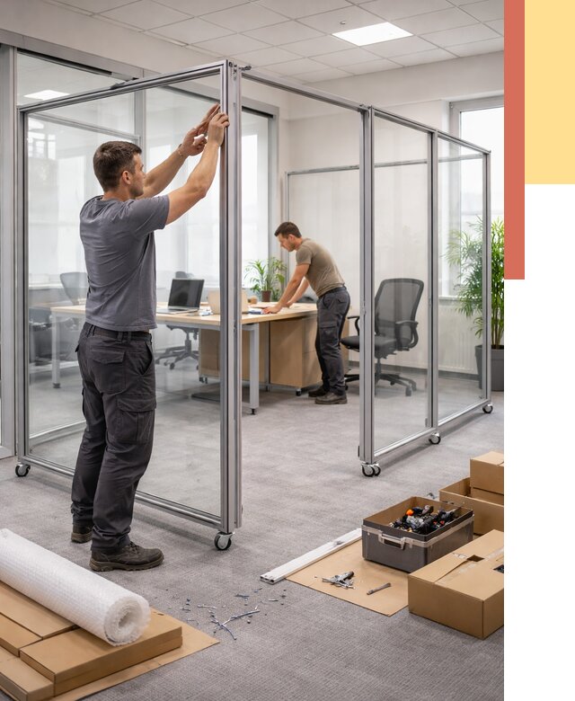 Мобильные офисные перегородки в Назарово от 12848 руб. — установка под ключ | ОТДЕЛОЧНИК-Нрв