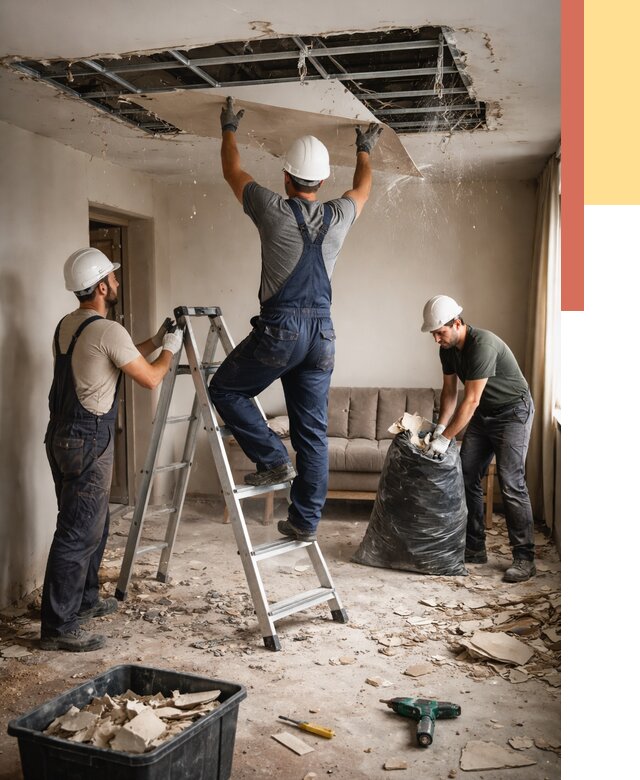 Демонтаж гипсокартонного потолка в Назарово от 432 руб. за м2 — ОТДЕЛОЧНИК-Нрв