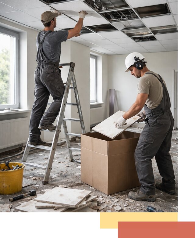 Демонтаж потолочной плитки в Назарово быстро и аккуратно