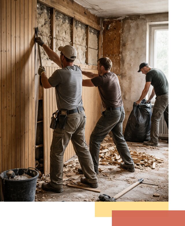 Демонтаж вагонки и вывоз материалов в Назарово