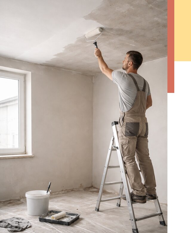 Грунтовка потолка в Назарово от 2570 руб. — быстро и недорого | ОТДЕЛОЧНИК-Нрв