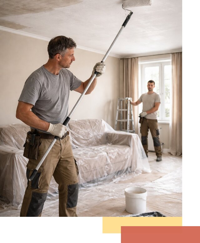 Грунтовка потолка в Назарово — подготовка под покраску и отделку