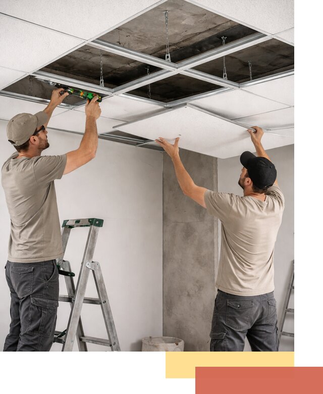 Монтаж потолка Армстронг под ключ в Назарово