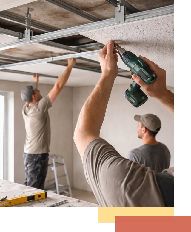 Монтаж акустического потолка в Назарово под ключ