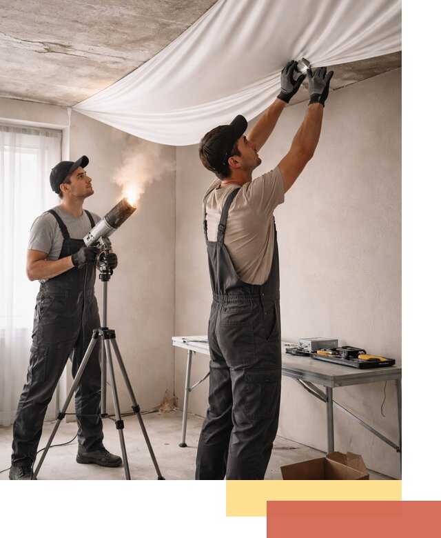 Установка натяжного потолка под ключ в Назарово