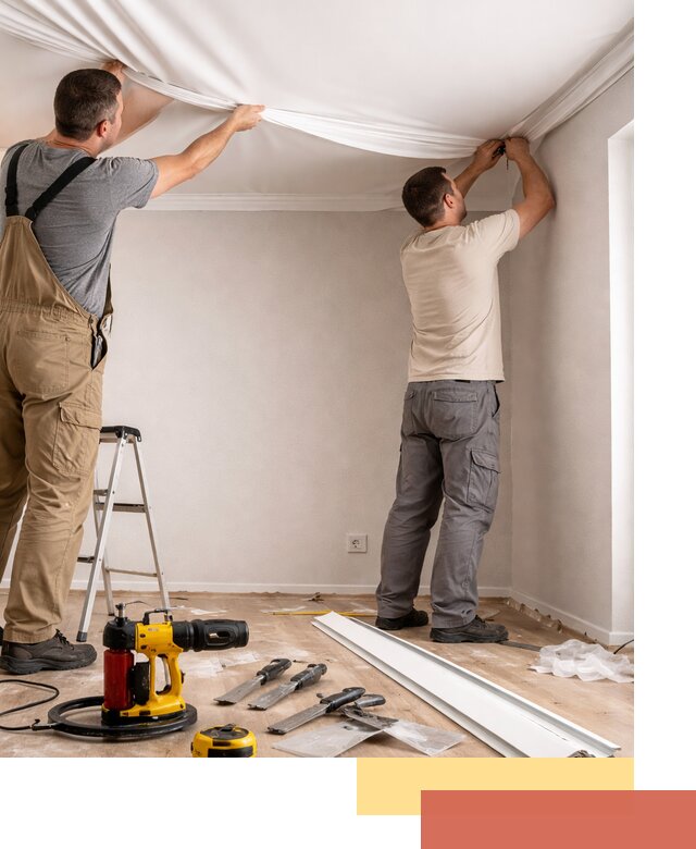 Монтаж ПВХ натяжного потолка в Назарово качественно и быстро