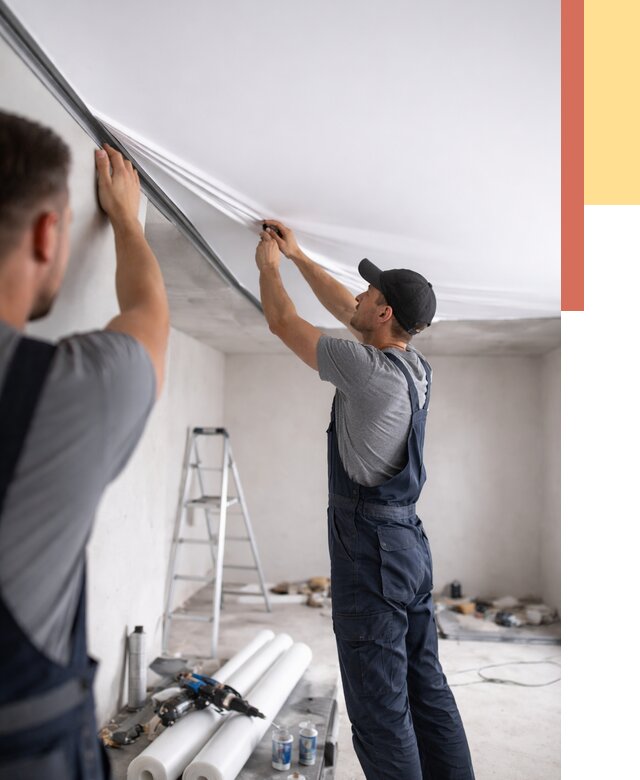 Монтаж матового натяжного потолка в Назарово от 4625 руб./м² — быстро и недорого | ОТДЕЛОЧНИК-Нрв