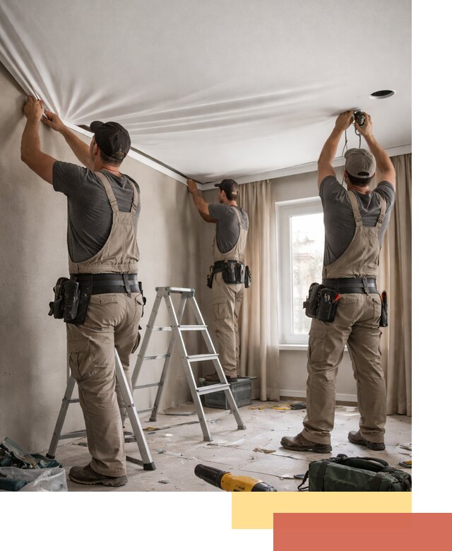 Монтаж матового натяжного потолка в Назарово качественно и быстро