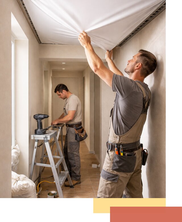 Монтаж натяжного потолка в прихожей в Назарово