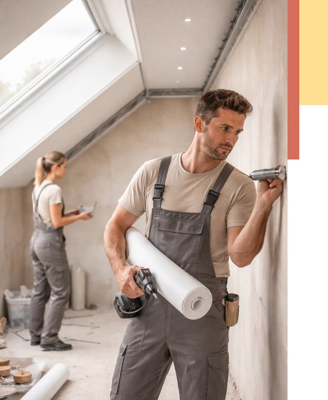 Монтаж натяжного потолка на мансарде в Назарово от 3597 руб. | ОТДЕЛОЧНИК-Нрв