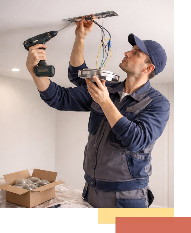 Установка люстры в натяжной потолок в Назарово