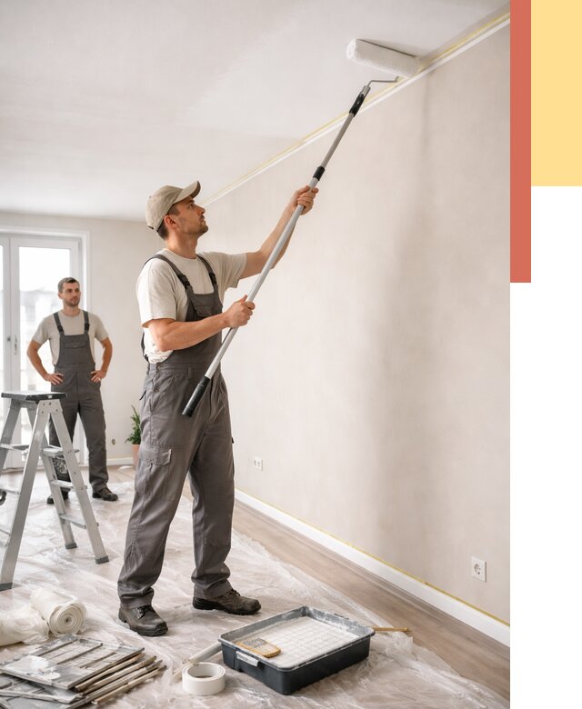 Покраска потолка из гипсокартона в Назарово от 4625 руб./м2 — услуги под ключ | ОТДЕЛОЧНИК-Нрв