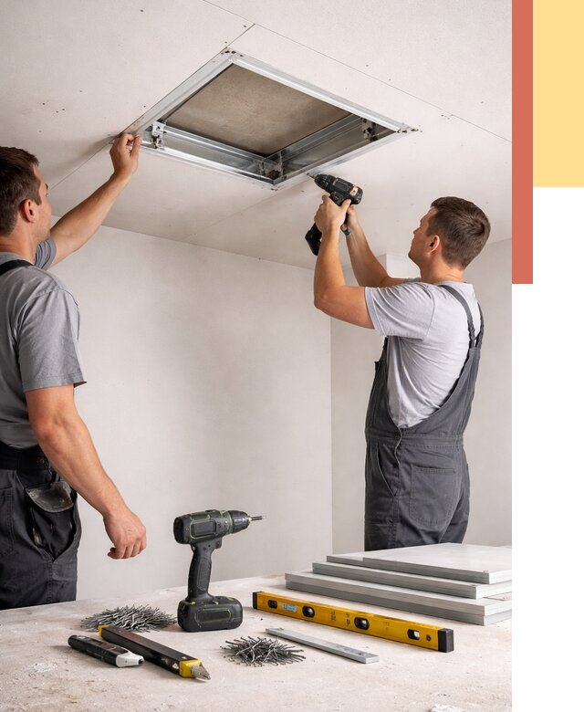 Установка люка в потолок ГКЛ в Назарово от 2570 руб. под ключ | ОТДЕЛОЧНИК-Нрв