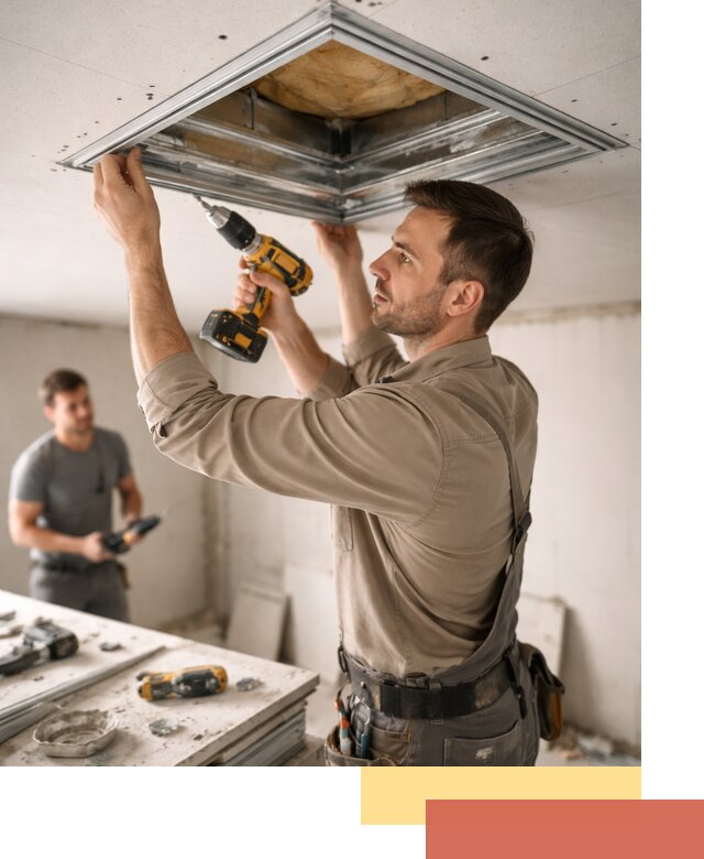 Монтаж люка в потолок из ГКЛ в Назарово