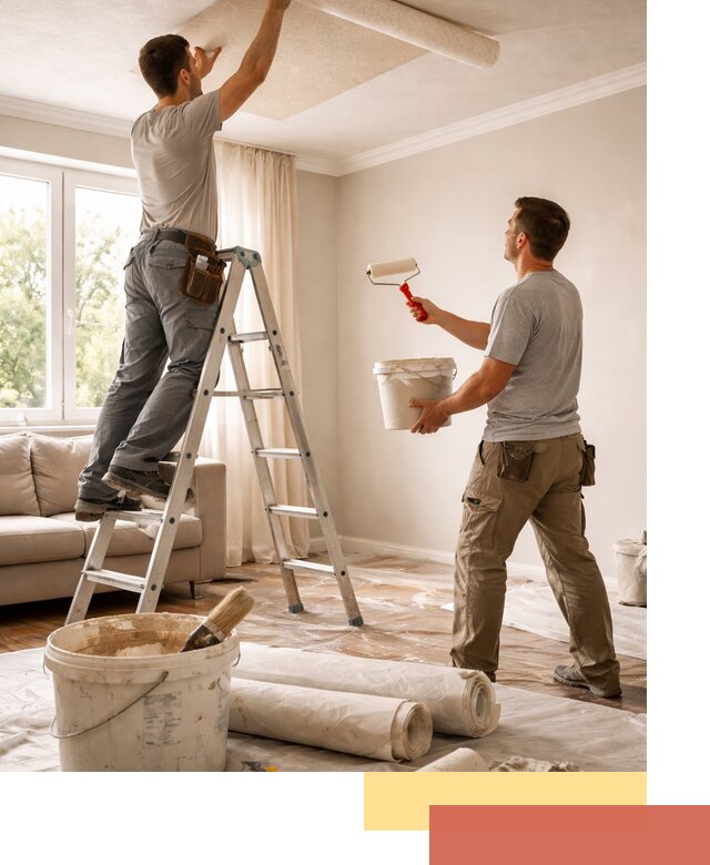 Поклейка обоев на потолок в Назарово — качественно и быстро