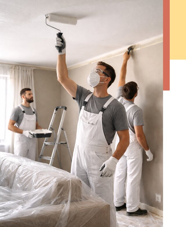 Покраска потолка водоэмельсионной краской в Назарово от 2261 руб/м² — услуги под ключ | ОТДЕЛОЧНИК-Нрв