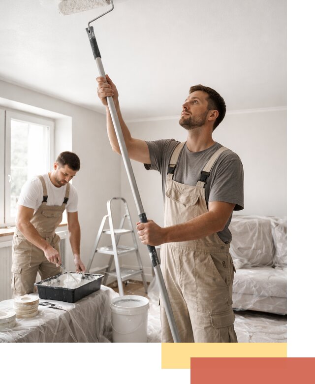 Покраска потолка водоэмульсионной краской в Назарово