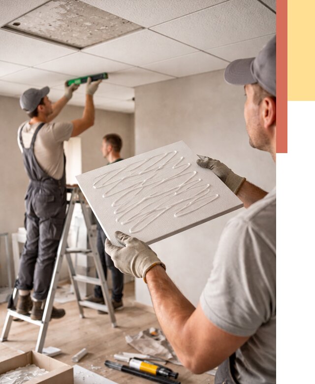 Монтаж потолочной плитки в Назарово от 4625 руб. — быстро и недорого | ОТДЕЛОЧНИК-Нрв