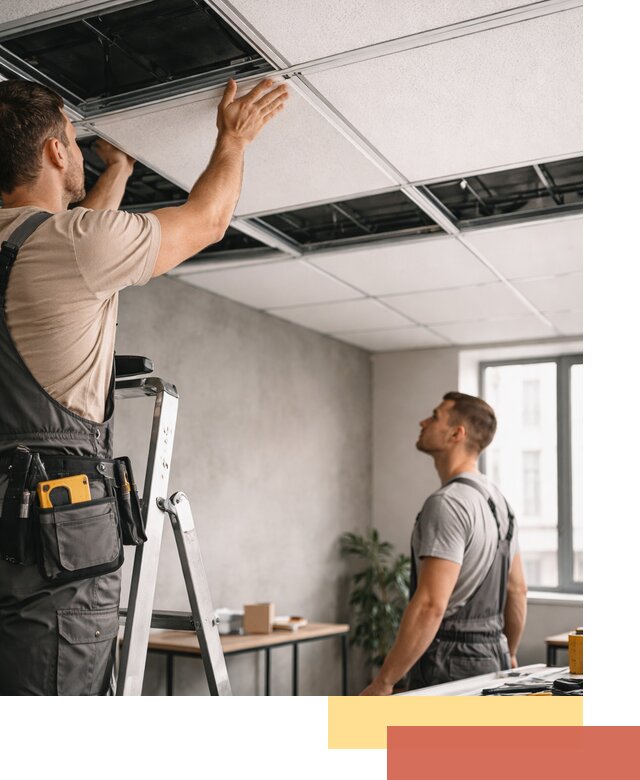 Монтаж потолочной плитки в Назарово качественно и в срок